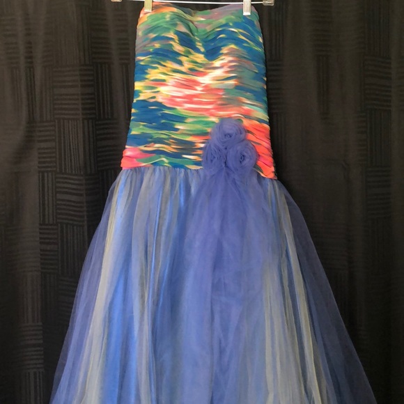 tie dye ball gown